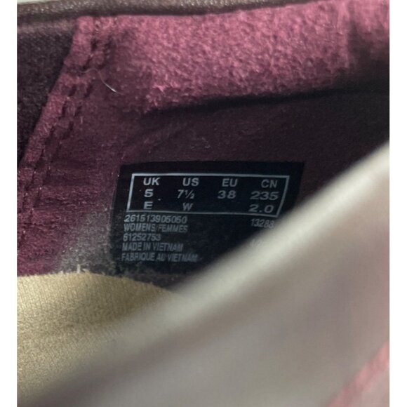 Clarks Collection Sharon Gracie Women’s Size 7.5W Loafer Shoes Burgundy Slip On - Picture 11 of 13